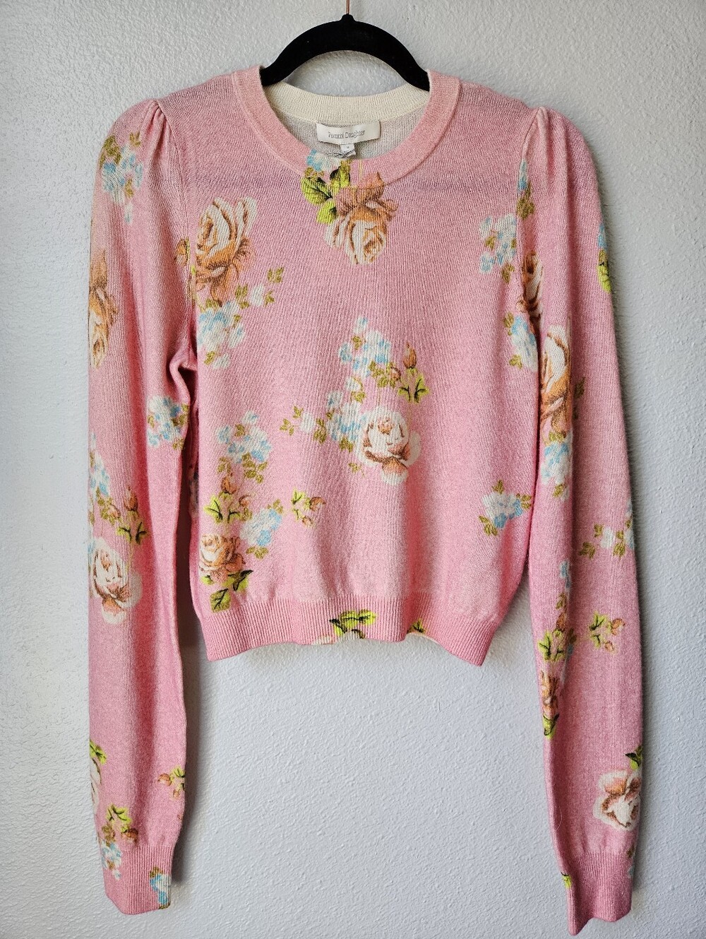Favorite Daughter The Sylvia Wool Cashmere Blend Sweater Size Medium In Pink